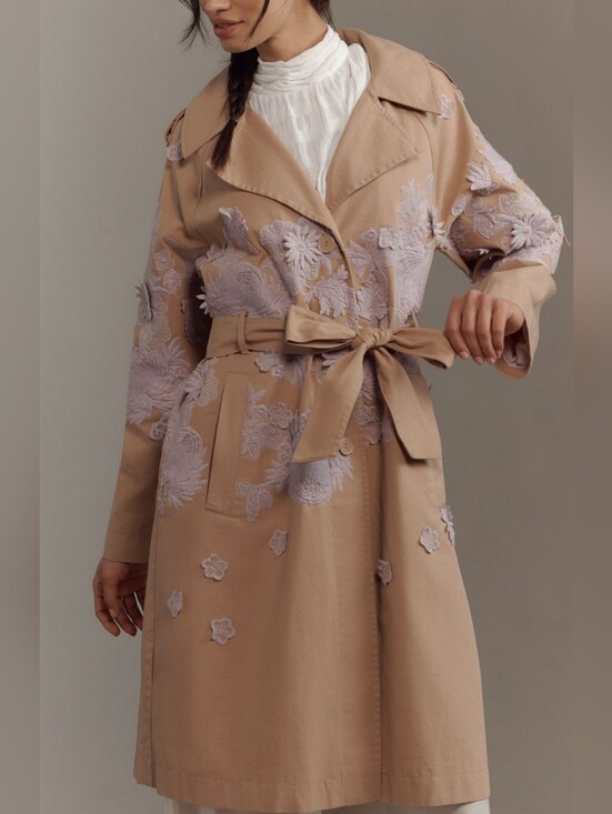 Anthropologie Pants - Anthropologie Cutwork Trench Coat